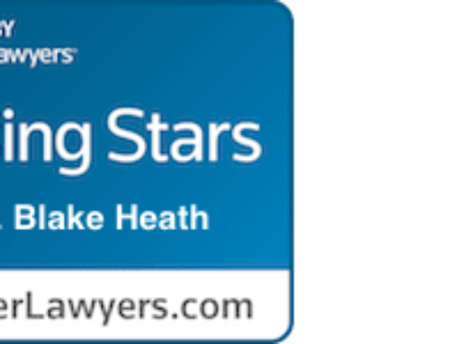 M. Blake Heath is honored to announce that he was selected as a Rising Star by Super Lawyers for the eighth year in a row